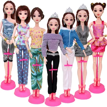 

New 10 Pcs Handmade fashion clothes For Doll dress baby girl birthday new year present for kids