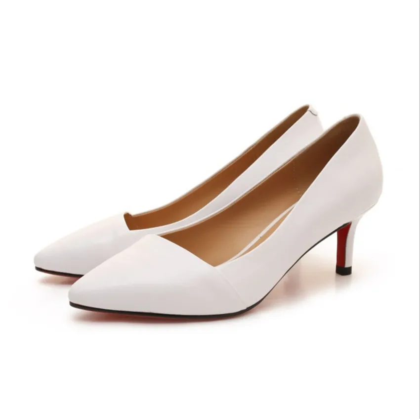 

ZOUDKY Leather thin and pointed hollow Rough and pointed buckle Shallowly single shoes