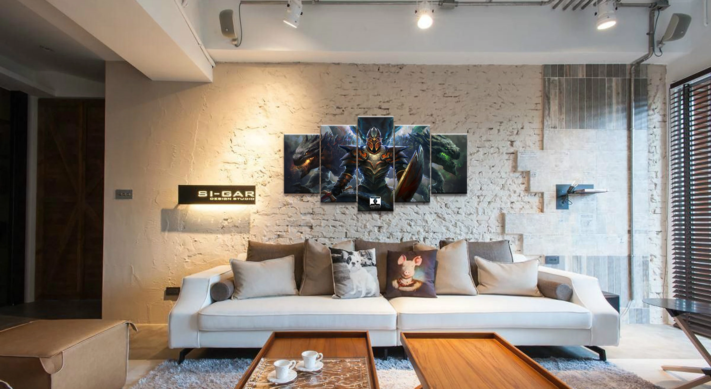 Wall Art Game Poster 5 Pieces DOTA 2 Poster Printed Canvas Painting Pictures Modern Painting On Can