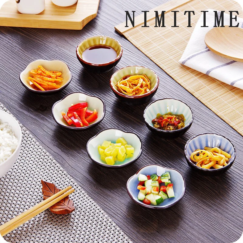 

NIMITIME Sauce Dish Ceramic Tableware Cute Plates for Soy Sauce Mini Dishes Porcelain Dinnerware Dinner Plate