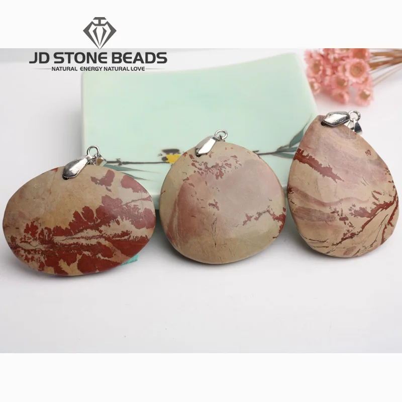 

Free Shipping Natural Plants Stone Pendant Semi-Finished Handmade Bracelet Beads Accessory