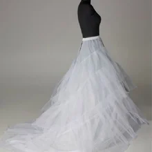 Белый свадебный обруч поезд подъюбник свадьба скольжения выпускного вечера кринолин нижняя юбка платье