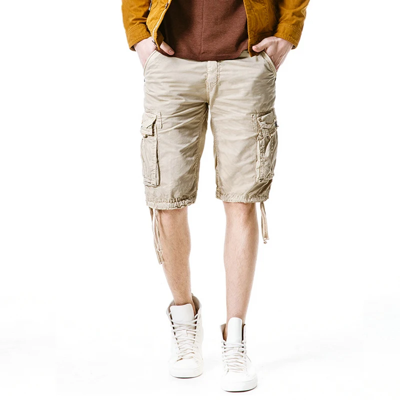 Прямая новые летние модные мужские армейские бриджи, бермуды Свободный Повседневный хлопковый шорты милитари 29-40 CYG368