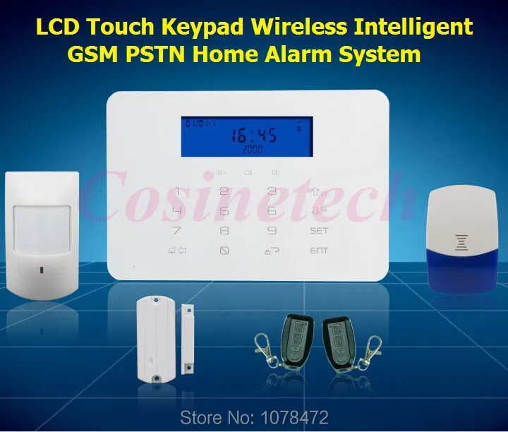 LCD Touch Keypad Wireless wired 433MHZ Home font b Alarm b font System high level household
