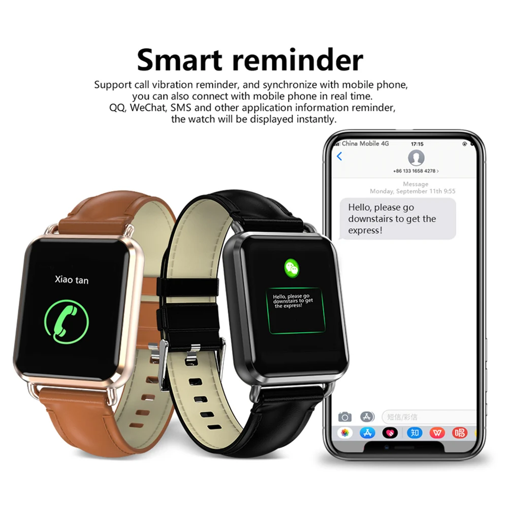  GONOKER Smartwatch ECG+PPG Smart Watch Electrocardiogram Big Screen Men Blood Pressure Call Message - 32971923498
