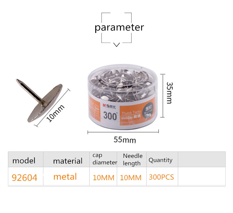 300 шт./кор. офисные металл thumb tack Доски объявлений сообщение бумаги Исправлена булавок ржавчины доказательство высокого качества иглы