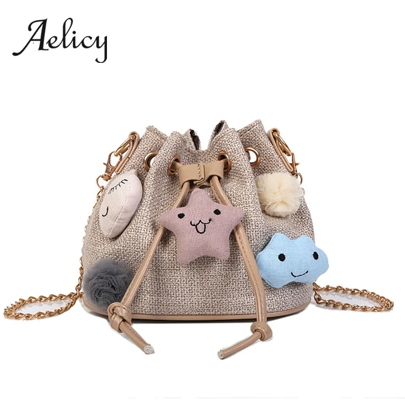 

Aelicy Mini Bucket Bag Cute PU Leather Tote Bag Women Drawstring Crossbody Shoulder Bag Ladies Handbag Hobo Bag