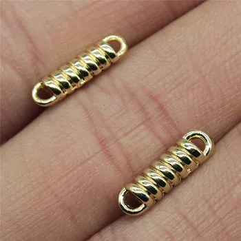 

30pcs High Quality KC Gold Tone 4x9mm Connector Charms Pendant For Jewelry Making DIY Jewelry Findings