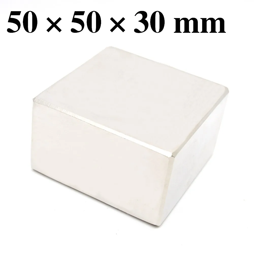 Неодимовый магнит HYSAMTA N52 супермощный редкоземельный 50x50x30 мм 1 шт. | Обустройство