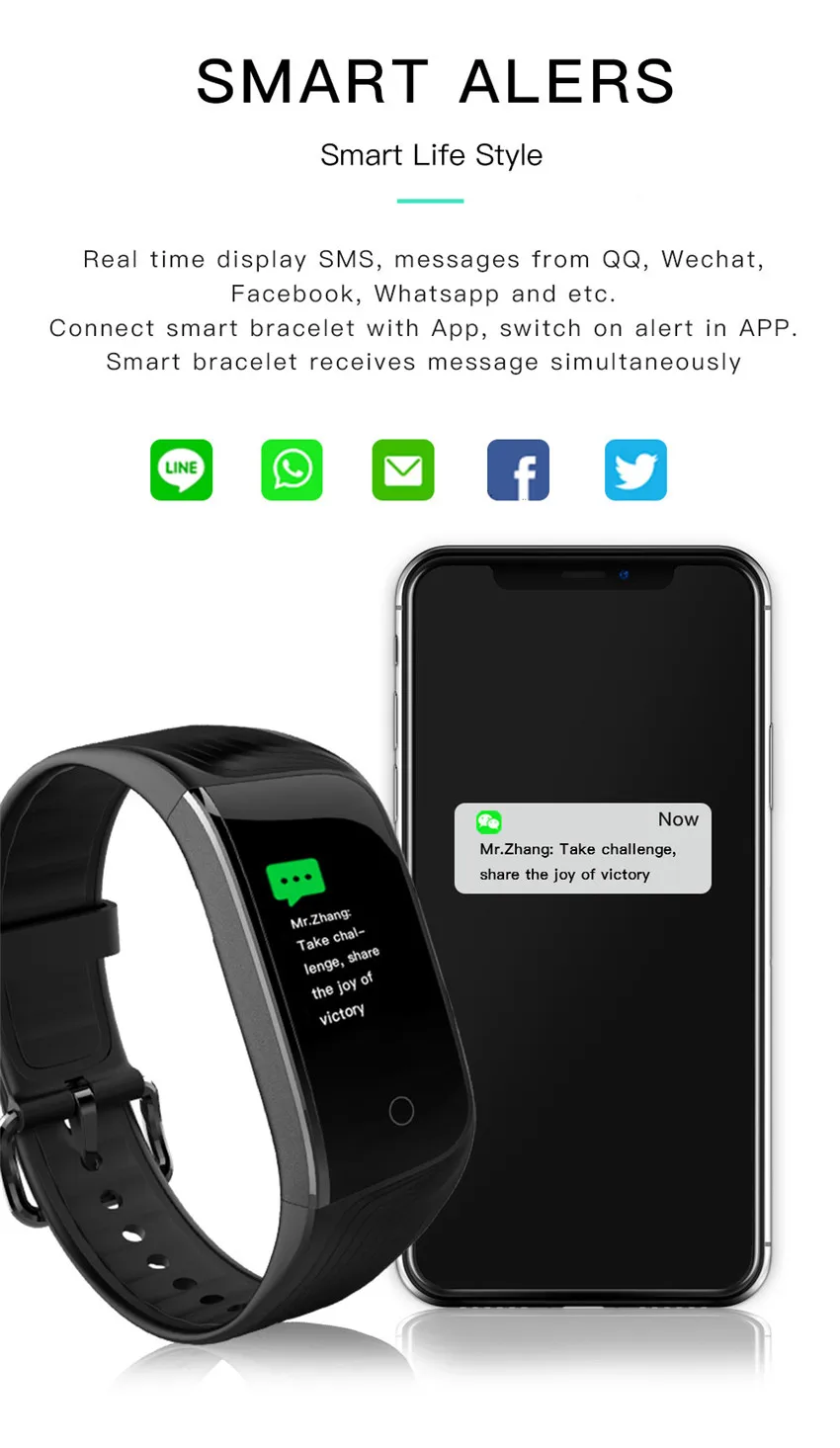 ASKMEER S4 Smart Wristband Bracelet IP68Waterproof Multi Sport Mode Smart Fitness Tracker Color Screen Dynamic Smart Health Bracelet (10)