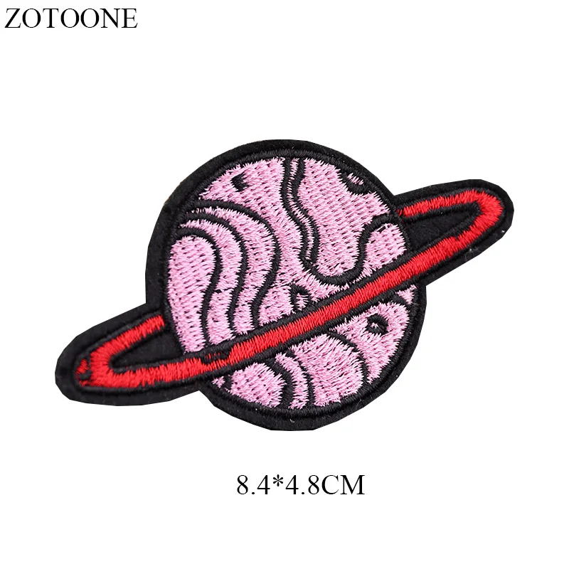 Нашивки ZOTOONE Iron on UFO, инопланетянин, астронавт, для одежды, сделай сам, аппликация, вышитая планета, космическая нашивка, наклейки для рюкзака