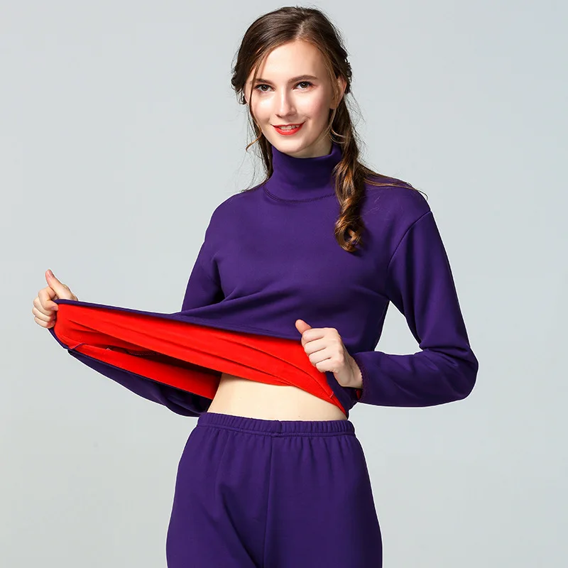 

2018 New Gold Velvet Thermal Underwear Women Winter Clothes Double Thick Warm Mens Underwear Lovers Long Johns Warm Suit Tmall