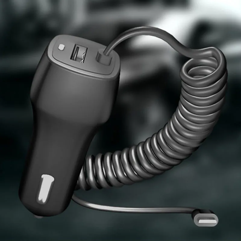 

USB Car Charger For iPhone X 6 7 8 XS Max Car-charger Micro USB Type c Lighting For Samsung S9 S8 Plus Fast Charge