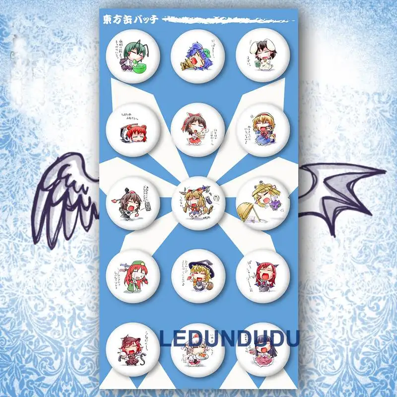 Рюкзак для одежды TouHou Project Значки косплея Hakurei Reimu Мультяшные броши Pins|badge