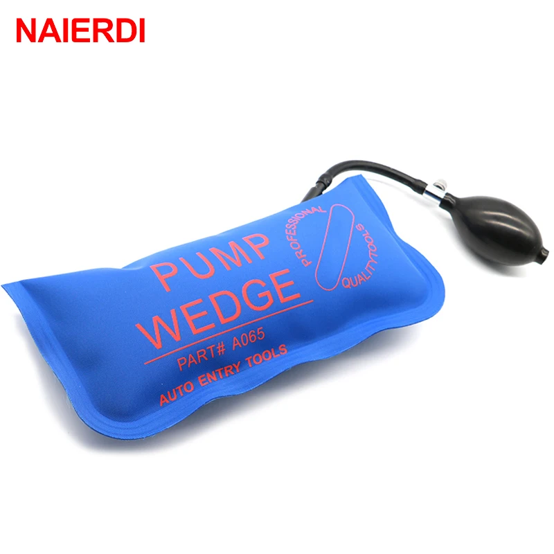 

Blue NAIERDI Pump Wedge Locksmith Tools Big Size Auto Air Wedge Airbag Lock Pick Set Open Car Door Lock 27x13CM Hardware