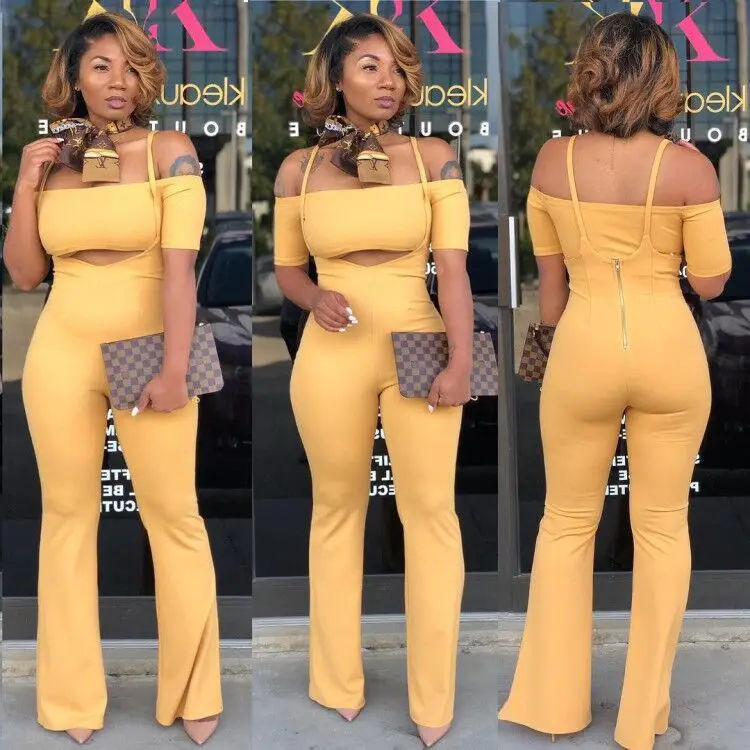 

Wide Leg Pants Sexy 2 Piece Set Women Pant and CropTop Solid Party Female Pants Set Full Length Pants Women Set Matching Set