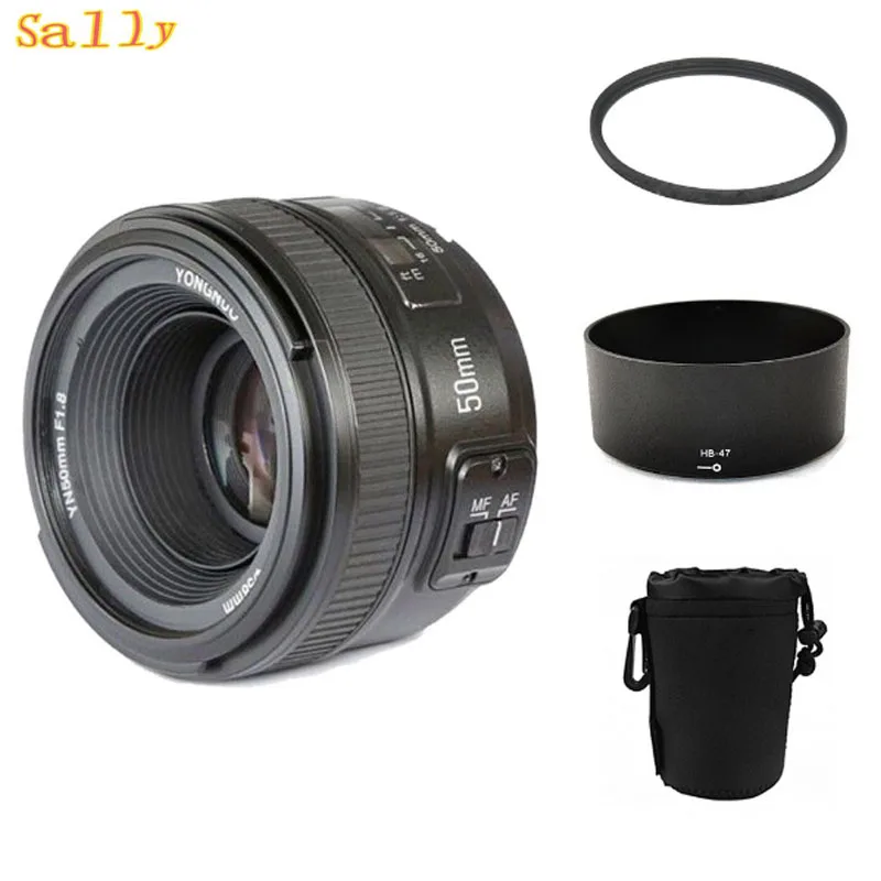 YONGNUO YN 50mm YN50mm f/1.8 AF MF Lens + Lens Hood + UV Filter + Lens Case Set Auto Focus for Nikon Camera AS AF-S 50mm 1.8G YONGNUO YN 50mm YN50mm f/1.8 AF MF Lens + Lens Hood + UV Filter + Lens Case Set Auto Focus for Nikon Camera AS AF-S 50mm 1.8G