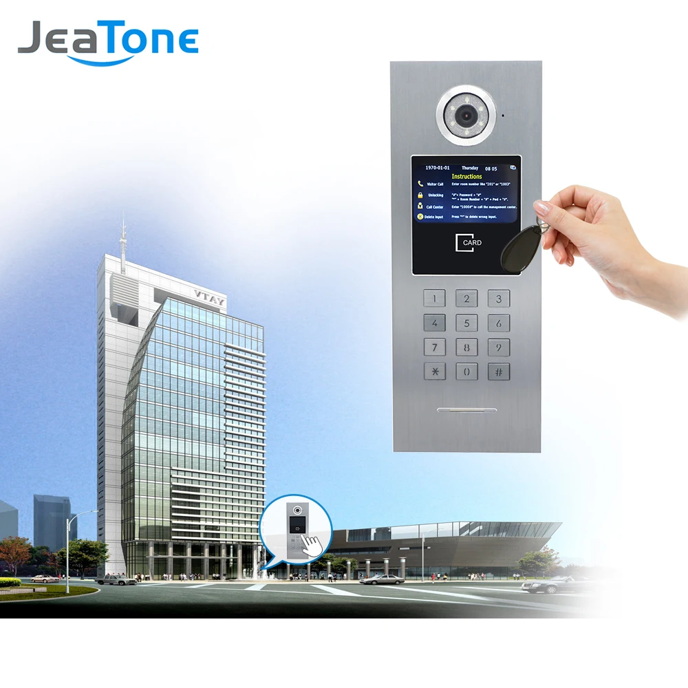7'' WIFI IP Video Door Phone Intercom Wireless Door Bell Building Security Access Control System Touch Screen Password/IC Card