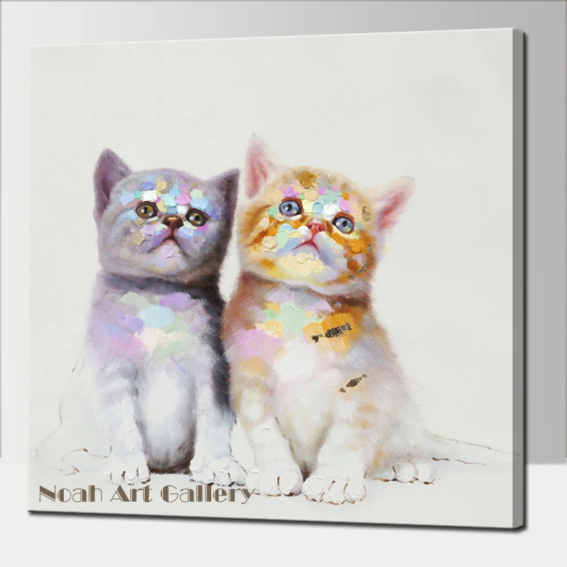 Peinture A L Huile Acrylique Pour Deux Chats Belle Texture Lourde Coloree Moderne Toile Abstraite Decor Mural Art Sans Cadre Aliexpress Peinture A L Huile Acrylique Pour Deux Chats Belle Texture Lourde Coloree Moderne Toile Abstraite Decor Mural Art Sans Cadre Aliexpress