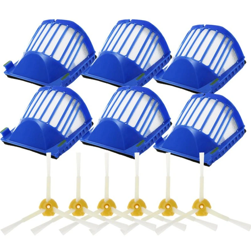 2018 New Practical  Replacement Brush Filter Kit For iRobot Roomba Aerovac 600 Series 620 630 650 Washing Tool hot sale C0328#3003