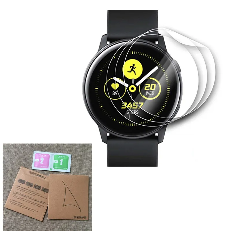 

(3 PACK) For Samsung Galaxy Watch Active Smartwatch Screen Protector Ultra-thin Soft Clear LCD Guard Shield Skin Protective Film