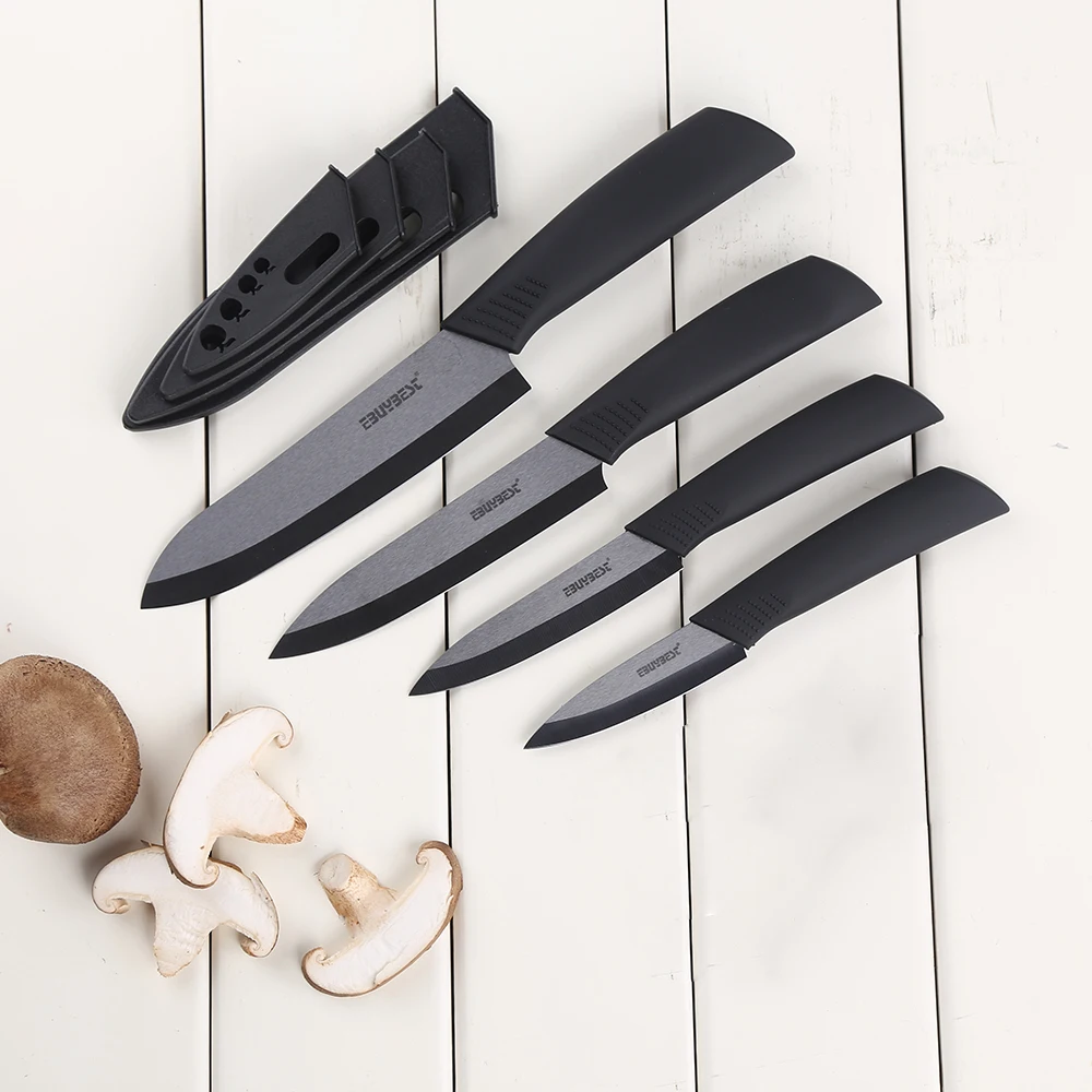 Kitchen Knives Ceramic Knives 3 4 5 6 inch Zirconia Black / White Blade Paring Fruit Vege Colorful Handle Ceramic knife Set