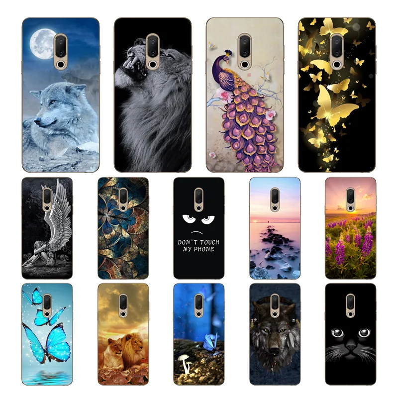 

Geruide Silicone Cases Meizu 15 M 15 Cover Case Transparent TPU Soft Back Cover Case Meizu 15 Lite Colorful Printing Back Cover
