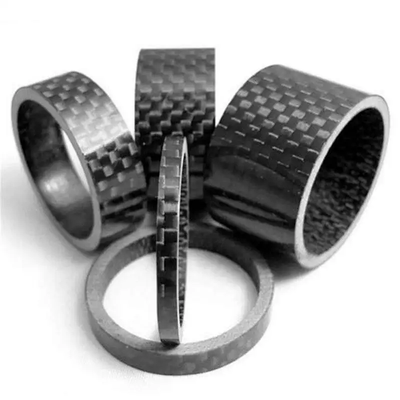 4 pcs Bike Bicycle Handle Bar Stem RED Carbon Spacers 28.6mm 20 15 10 5 NEW