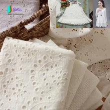 Белая летняя рубашка ручной работы для шитья, платье из хлопка, мягкая и приятная для кожи ткань S0039L ширина 130 см