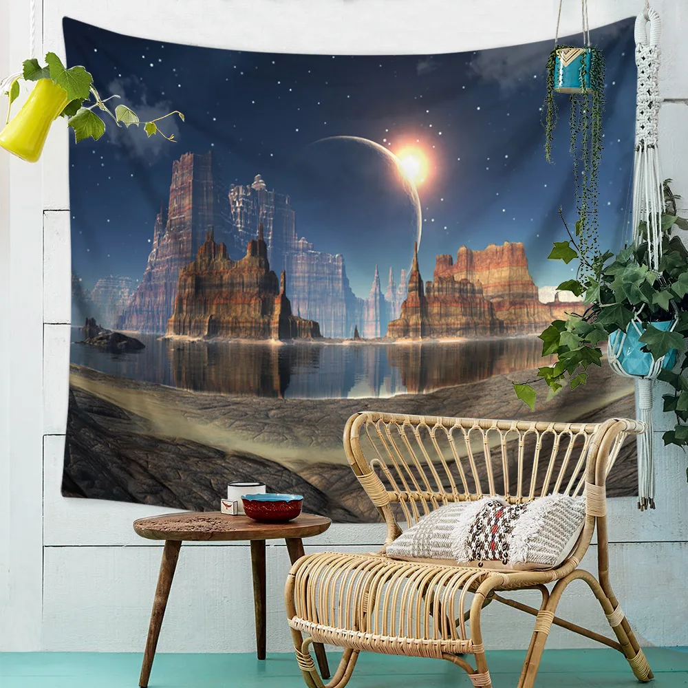 

Star Galaxy Night Starry Universe Space Tapestry Wall Hanging Large Rectangle Tapestries Cloth Planet Bedroom Dorm Decoration