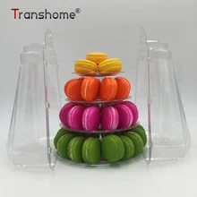 Transhome стенд кекса 4-секционный измельчитель для специй с Macaron стенд с противопыльным кожухом десерт Дисплей/Подставка для свадебного торта День рождения Свадебные украшения инструменты