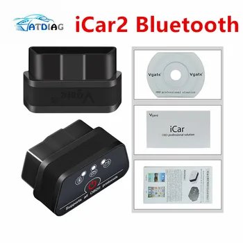 

iCar2 Vgate Bluetooth ELM327 V2.1 Code Reader OBD2 Scanner elm 327 icar 2 Diagnostic Tool Android/PC Torque for OBDII Vehicles