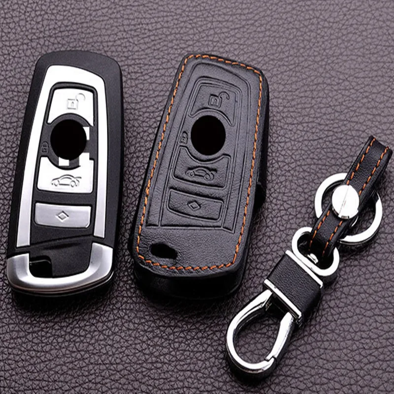 Leather car key holder for BMW E90 F05 F10 F20 F30 118 220 M235 320 328