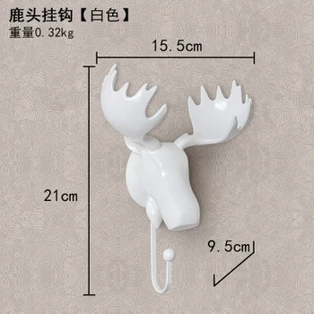 

American style creative ox single iron art bedroom living room clothes rack perforation pendant Key hook Home wedding dies