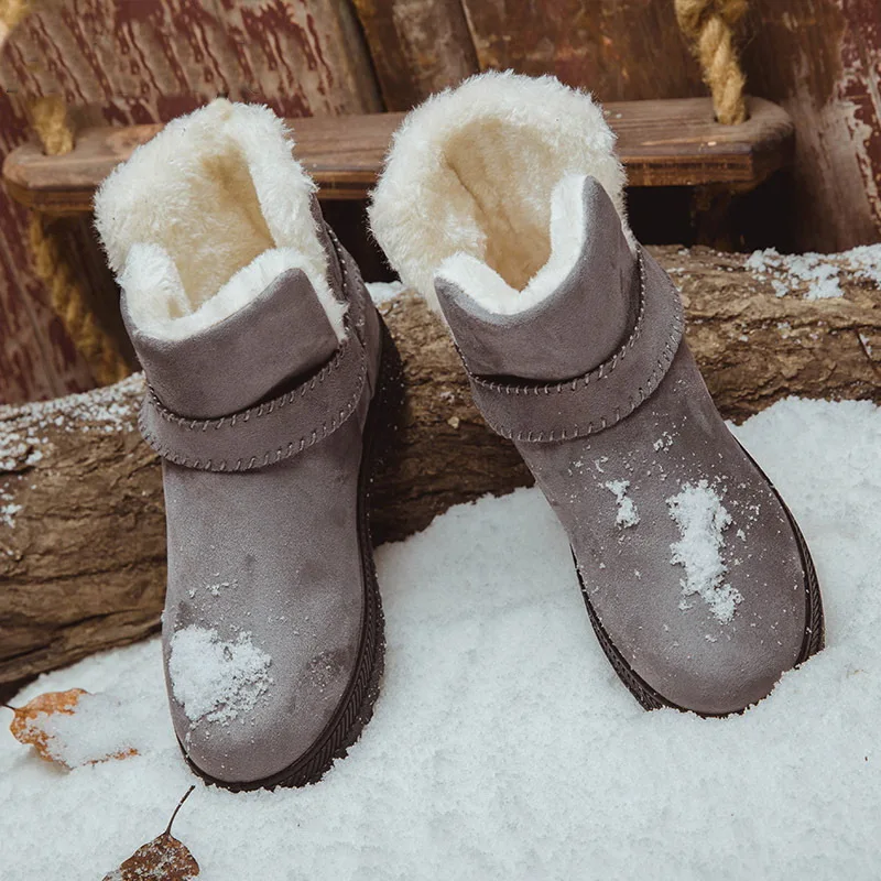 

Women Boots 2018 Autumn Winter Ankle Boots Women Winter Shoes Woman Snow Boots Ladies Work Shoes Bota Feminina Plus Size 35-44