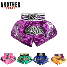 Муай-тай шорты для детей от 2 до 16 лет шорты для кикбоксинга шорты для борьбы спортивные штаны для ММА дешевые спортивные штаны