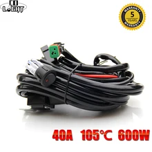 Co luz de relé do cabo do fio da fiação da barra da luz 3 metros para uaz atv off road 4x4 22 luz led da barra da luz 32 42 50 52 Polegada