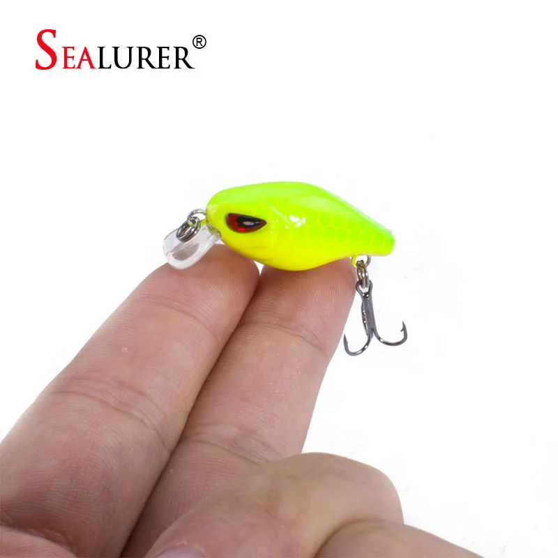 SEALURER 1 قطع الصيد إغراء 3.5 سنتيمتر 2 جرام البسيطة Crankbaits الصلب الصغير Pesca الاصطناعي الطعوم البسيطة إغراء أسماك صغيرة الطعم