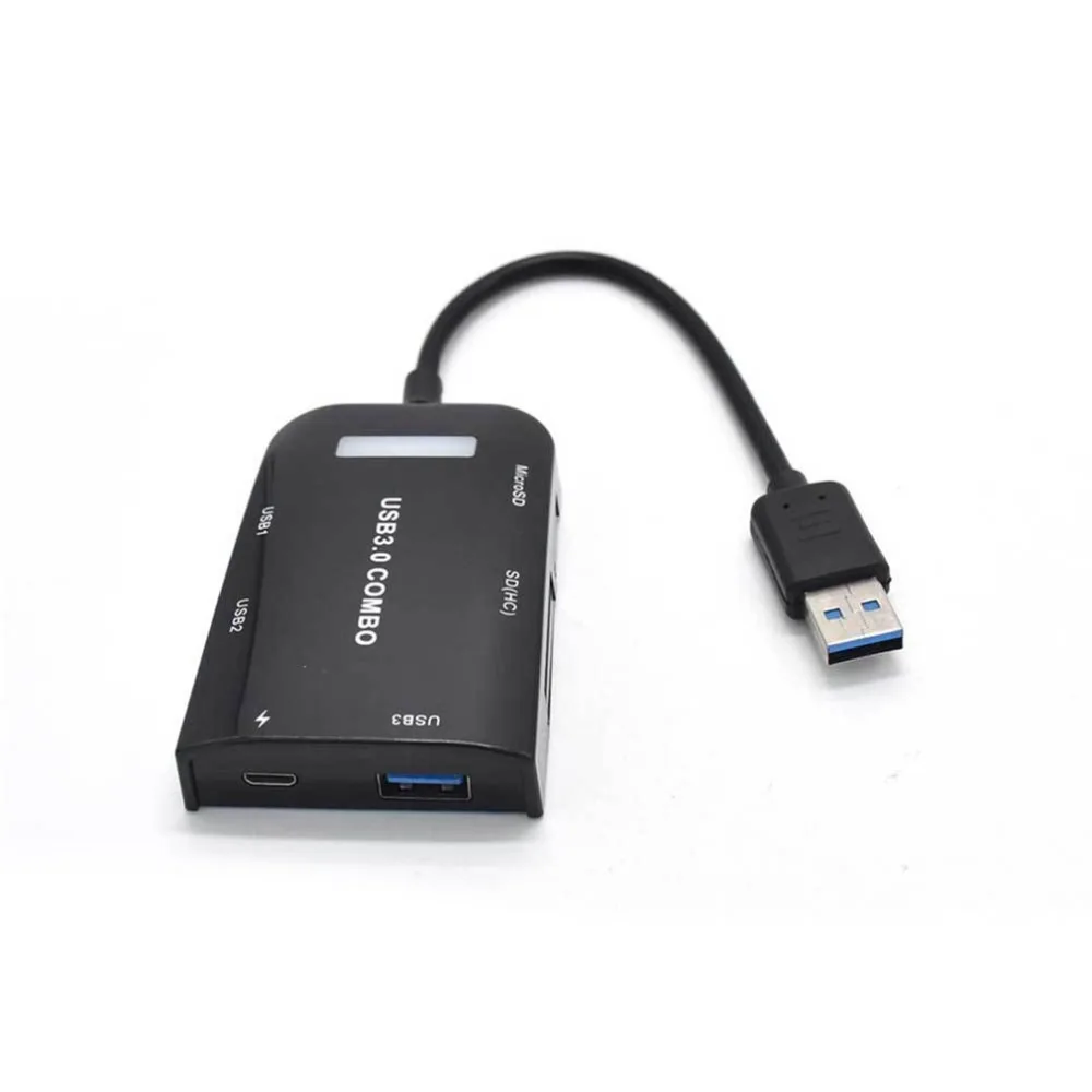 Портативный Тип type-C USB 3,1 3-Порты и разъёмы Пластик USB концентратор с SD кард-ридер комбо для IMac MacBook Air Ноутбук PC