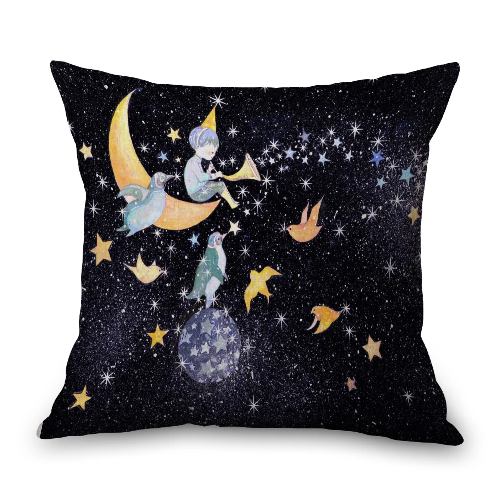 Маленькая наволочка для шеи Le Petit Prince, постельное белье, дорожные подушки, накидка для дивана, подушка для сиденья, декоративная подушка для дома, подарок - Цвет: Шоколад