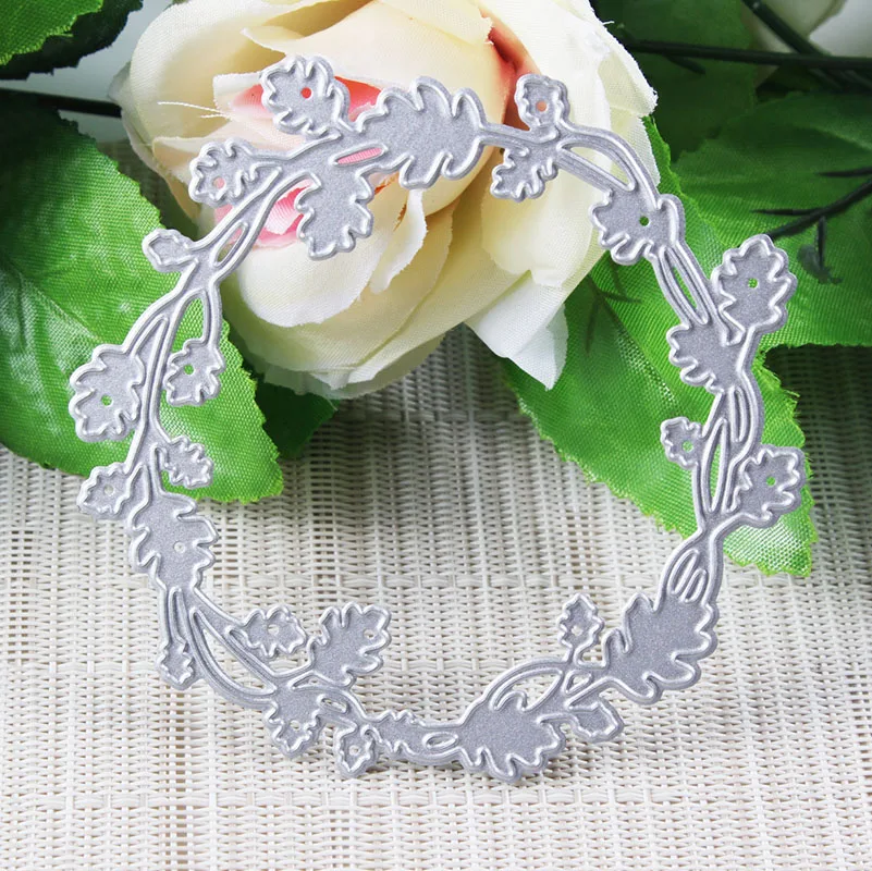 

Lace Leaves Circle Metal Cutting Dies for DIY Scrapbooking Decorative Crafts Embossing Paper Cards Making Model#025