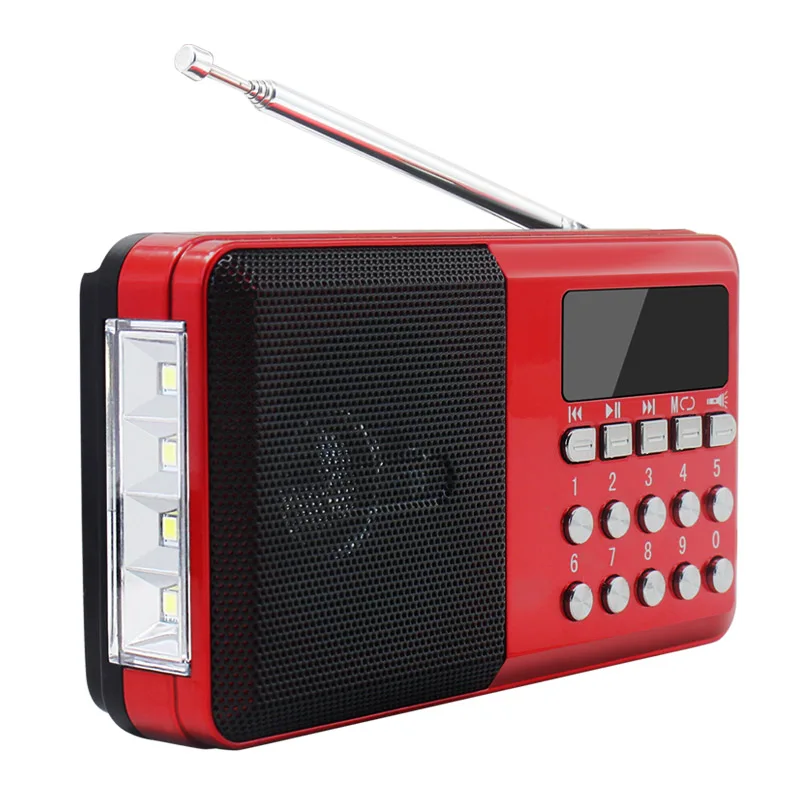

Best Mini Portable Radio Handheld Digital Support FM USB TF MP3 Player Speaker Rechargeable