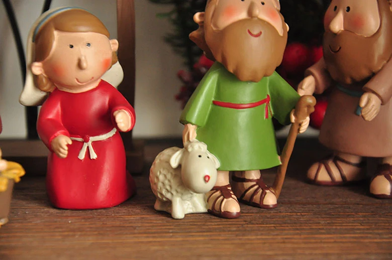ENNAS украшения мини-набор Рождество Fagurines сцены наборы включает в себя конюшня, Иосиф, Иисус, Мэри и Wisemen