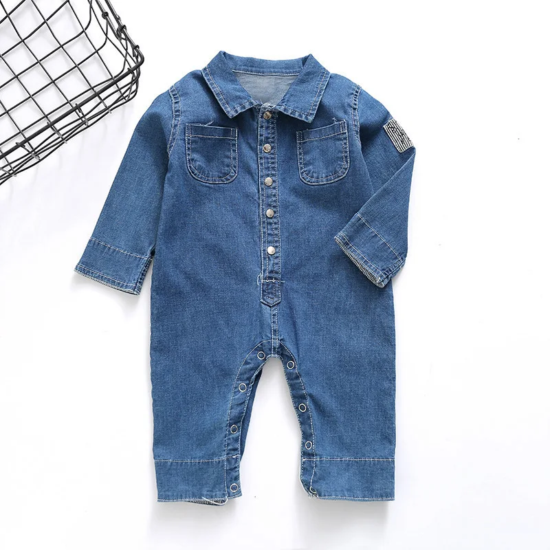 

Autumn Baby kids Girls Roupas Bebe Clothing Boys Rompers Outwears Denim Jeans Infants Meninas Male Overalls Jumpsuits S5596