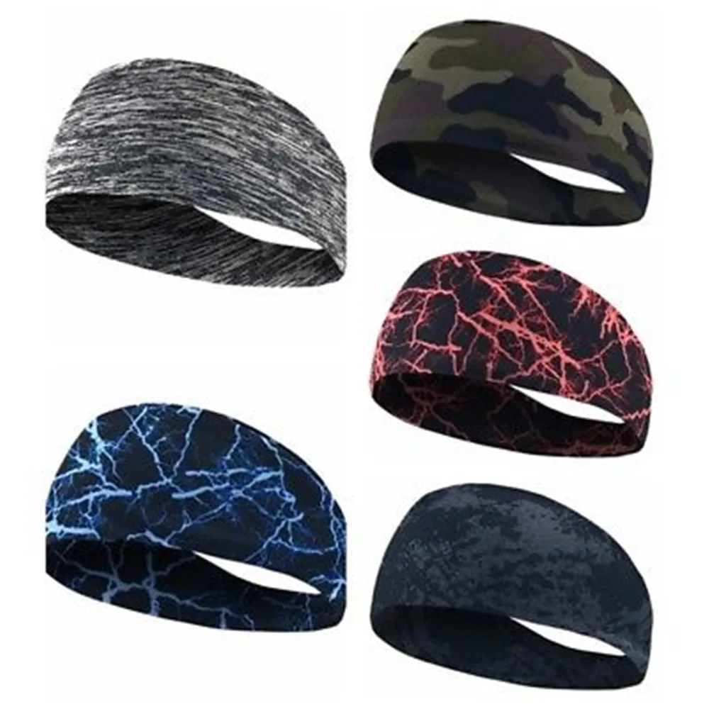 

1PC New Unisex Absorbent Sport Yoga Running Men Sweat Headband For Women Cycling Gym Sweatband Stretch Hair Bands Sports Safety