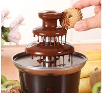 2015 Mini Chocolate Fountain Waterfall Household 3-Tier Chocolate Fondue Machine Choco Tree EU Standard Free Shipping SGLTH00004