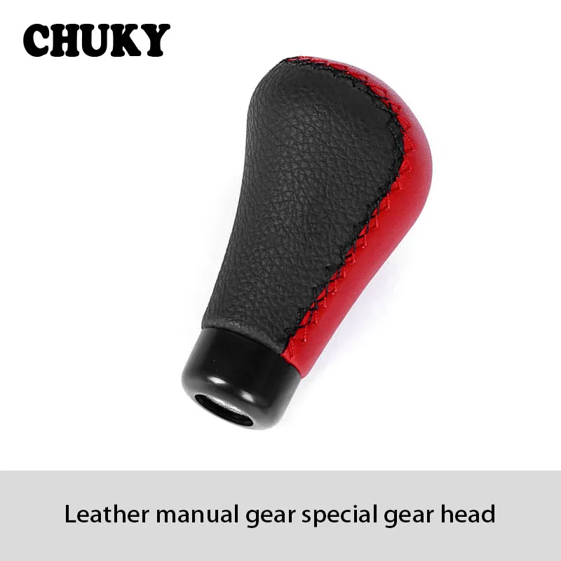 

CHUKY Car Genuine Leather Gear Shift Shifter Lever Knob Accessories For BMW E36 F30 F10 E30 M X5 Ssangyong Volvo XC90 V70 XC60