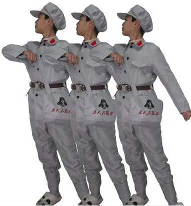

gray red army uniform for children chinese red army costume the Eighth Route Army chinese military costume for boys