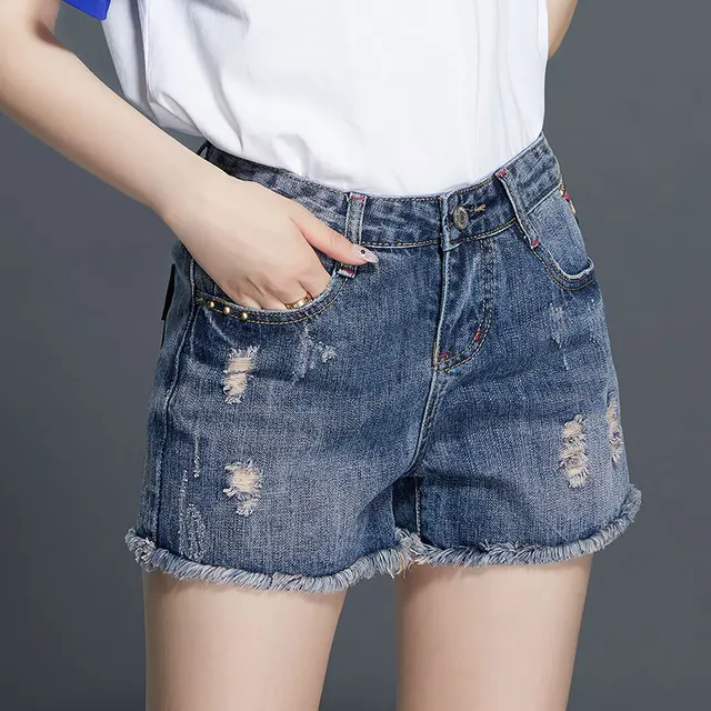 Brief Relate Korean Style Summer Denim Shorts Middle Waist Slim Cut ...