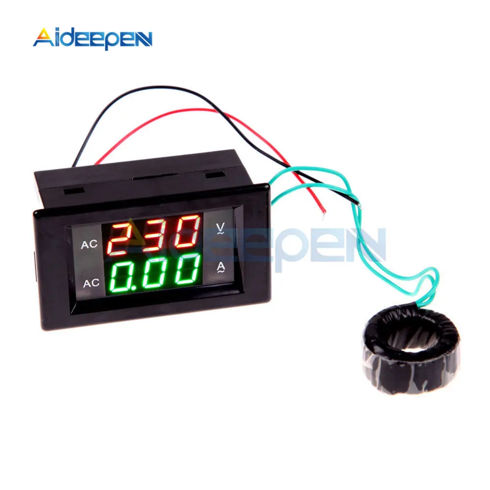 

LED Digital AC Voltmeter Ammeter 80-300V 100A Power Energy Meter Current Voltage Monitor AC 110V 220V Amp Current Volt Meter